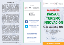 paisaje turismo innovaci&oacute;n - Agencia Valenciana de Turismo
