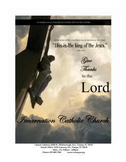 Current Bulletin - Incarnation Catholic Church