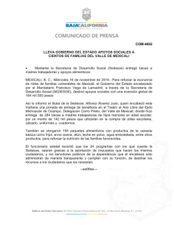 COM-4602 LLEVA GOBIERNO DEL ESTADO APOYOS