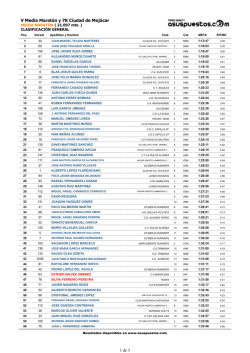media marat&oacute;n - clasificaci&oacute;n general