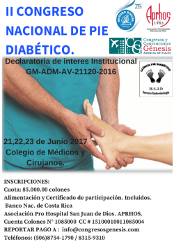 II CONGRESO NACIONAL DE PIE DIABETICO JUNIO 2017