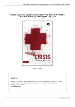 Read eBook // Como ayudar a jovenes en crisis/ The Youth Worker`s