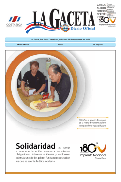LA GACETA N&deg; 220 de la fecha 16 11 2016