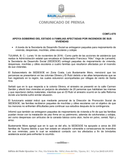 COMTJ-070 APOYA GOBIERNO DEL ESTADO A