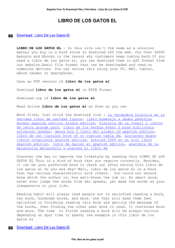 Libro De Los Gatos El