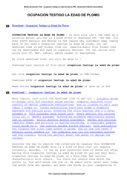 : ocupacion testigo la edad de plomo