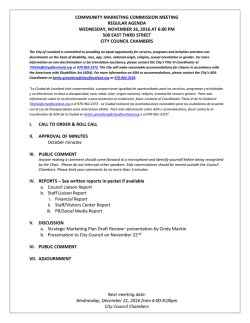 community marketing commission meeting regular