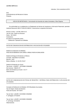 LUZ DEL SUR SAA mi&eacute;rcoles, 16 de noviembre de 2016