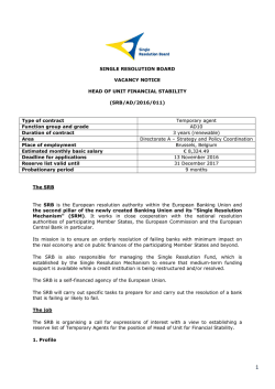 SRB/AD/2016/011 - Single Resolution Board