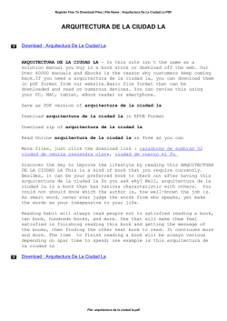 Arquitectura De La Ciudad La