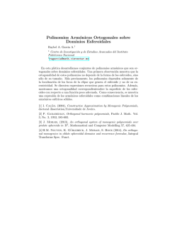 Polinomios Arm&oacute;nicos Ortogonales sobre Dominios