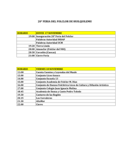 20&deg; FERIA DEL FOLCLOR DE HUILQUILEMU