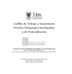 Cartilla de Trabajo y Seguimiento Pr&aacute;ctica Pedag&oacute;gica Investigativa
