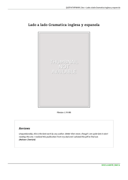 Lado a lado Gramatica inglesa y espanola