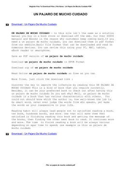 Un Pajaro De Mucho Cuidado