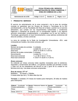 Ficha T&eacute;cnica del Servicio