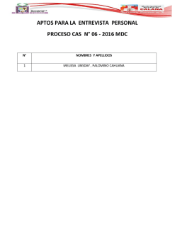 aptos para la entrevista personal proceso cas n&deg; 06