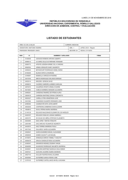 LISTADO DE ESTUDIANTES