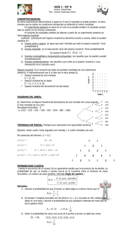 GUIA 1 DE PROBABILIDAD - III&deg; B