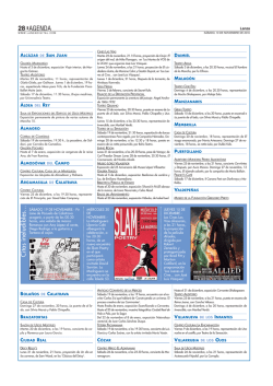 Citas ineludibles... 28 AGENDA