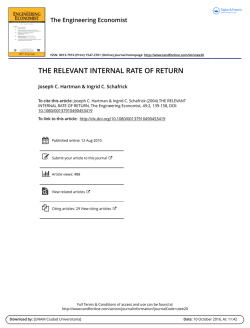 THE RELEVANT INTERNAL RATE OF RETURN