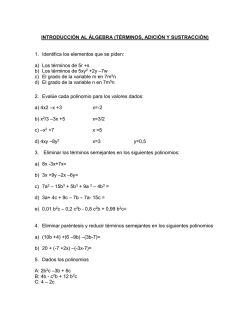 NM1 algebra terminos suma resta