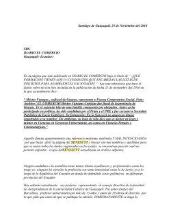 Santiago de Guayaquil, 23 de Noviembre del 2016