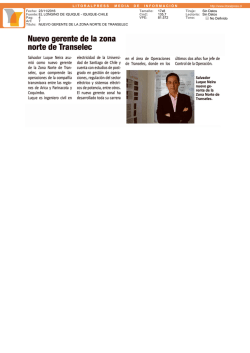 NUEVO GERENTE DE LA ZONA NORTE DE