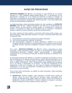 aviso de privacidad