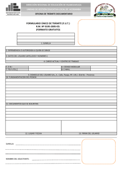 FORMULARIO &Uacute;NICO DE TR&Aacute;MITE (F.U.T.) R.M. N&ordm; 0195-2005