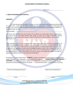Consentimiento Informado General del Paciente para