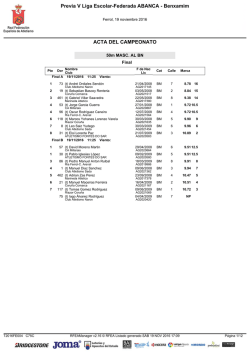 Benxam&iacute;n Ferrol - Federaci&oacute;n Galega de Atletismo
