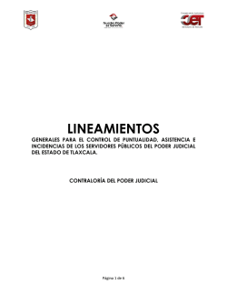 lineamientos generales para el control de puntualidad, asistencia e