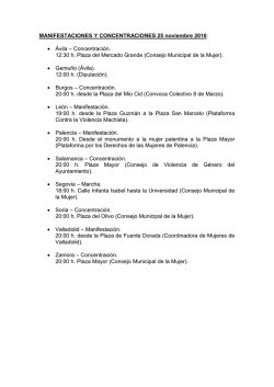 Calendario de movilizaciones en Castilla y Le&oacute;n con motivo del 25N.