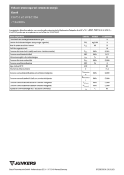 Ficha del producto para el consumo de energ&iacute;a