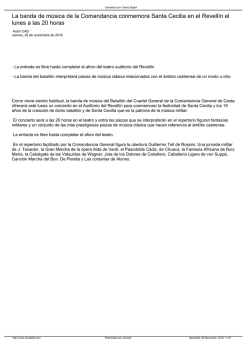 La banda de m&uacute;sica de la Comandancia