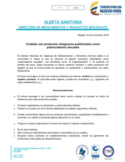 ALERTA SANITARIA: Potenciadores Sexuales