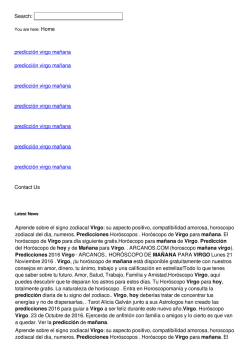 Predicci&oacute;n virgo ma&ntilde;ana