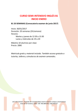 20% Semi-intensivo de Ingl&eacute;s B1
