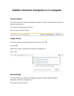 Manual para habilitar elementos emergentes en tu navegador