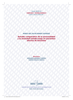 Estudio comparativo de la personalidad y la ansiedad estado