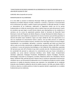 "CAPACITACION DE RECURSOS HUMANOS EN LAS