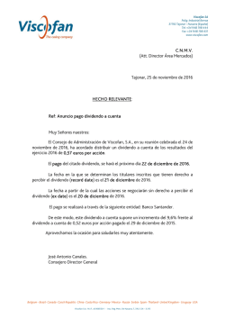 (Att. Director &Aacute;rea Mercados) Tajonar, 25 de noviembre