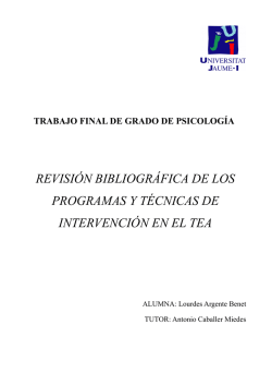 revisi&oacute;n bibliogr&aacute;fica de los programas y t&eacute;cnicas