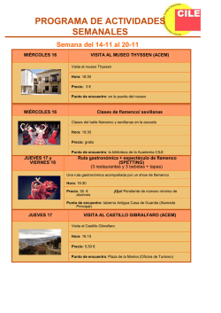 Actividades de la semana