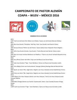campeonato de pastor alem&aacute;n coapa &ndash; wusv &ndash; m&eacute;xico 2016