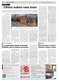 L`Artes&agrave; reabrir&aacute; como teatro - Elfar.cat Baix Llobregat i l`Hospitalet