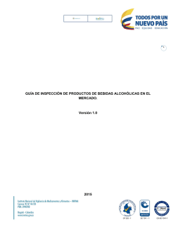 GU&Iacute;A DE INSPECCI&Oacute;N DE PRODUCTOS DE BEBIDAS