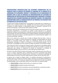 Programaci&oacute;n formativa para j&oacute;venes inscritos en garant&iacute;a juvenil