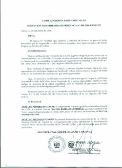 CORTE SUPERIOR DE JUSTICIA DEL CALLAO